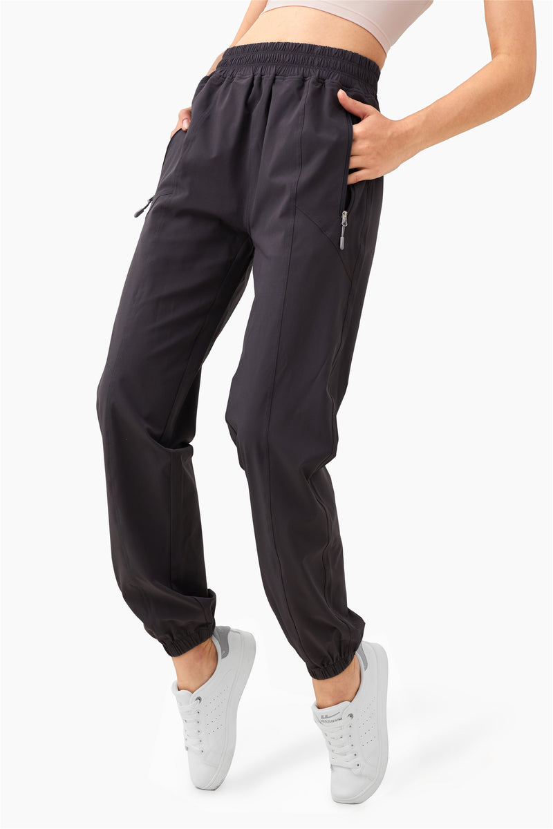 Comfy-or-Nothing High-Waist Joggers with Zip Pocket-Akari Athleisure