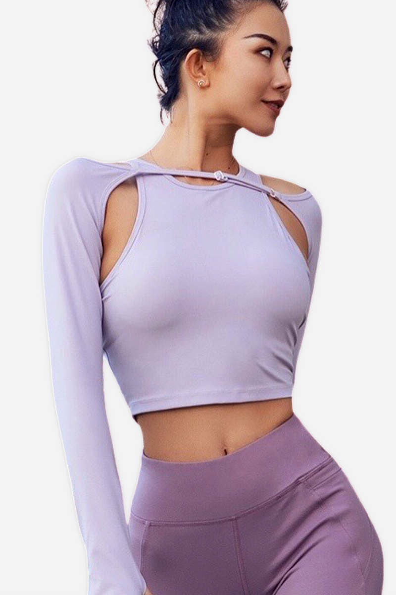 Infinity Long Sleeves Workout Crop Top