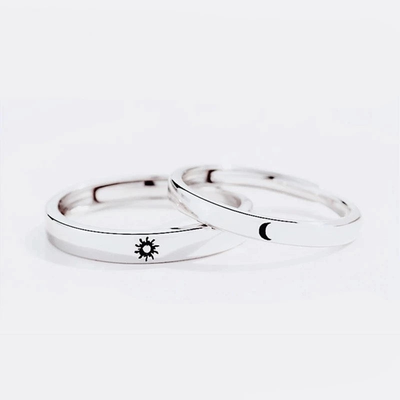 Hatha Sun & Moon Couple Rings