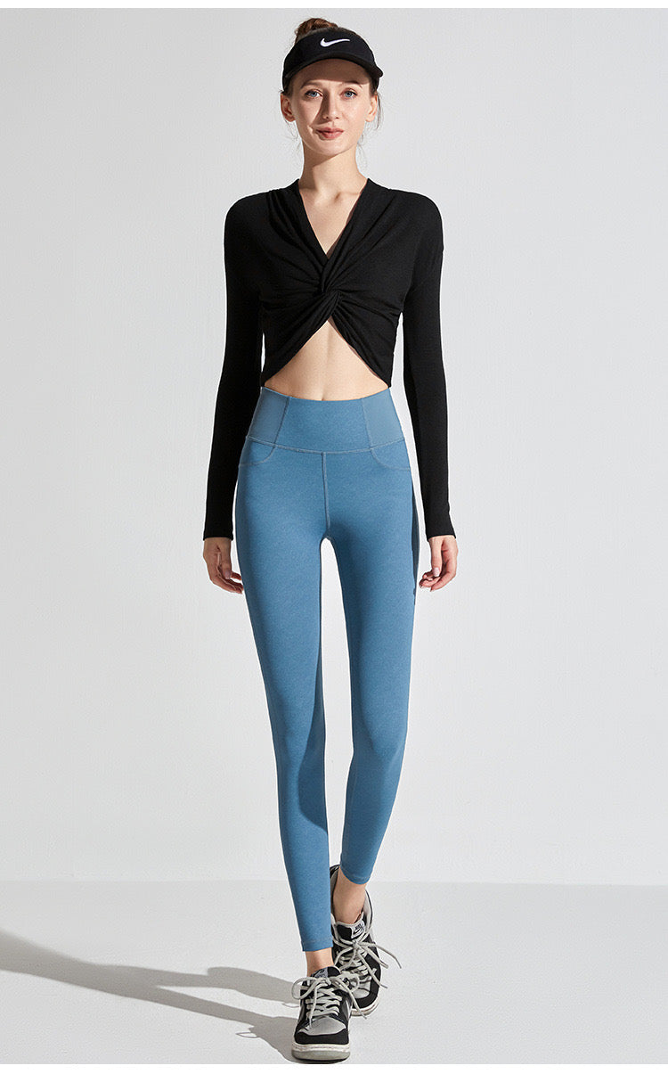 With-a-Twist Long Sleeve Crop Top